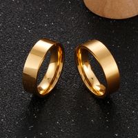 Simple Style Solid Color Stainless Steel Plating Rings 1 Piece main image 2