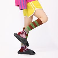 Women's Fashion Stripe Cotton Jacquard Crew Socks 1 Set main image 4
