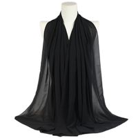 Women's Simple Style Solid Color Chiffon Scarf main image 5