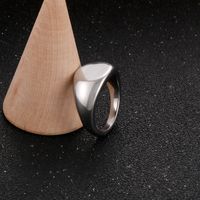 Basic Einfarbig Rostfreier Stahl Polieren Ringe 1 Stück main image 5