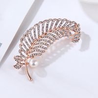 Fashion Flamingo Butterfly Shell Alloy Inlay Artificial Diamond Women's Brooches sku image 24