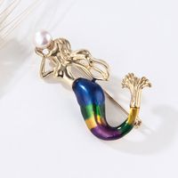 Fashion Flamingo Butterfly Shell Alloy Inlay Artificial Diamond Women's Brooches sku image 18