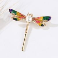 Fashion Flamingo Butterfly Shell Alloy Inlay Artificial Diamond Women's Brooches sku image 17