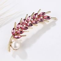 Fashion Flamingo Butterfly Shell Alloy Inlay Artificial Diamond Women's Brooches sku image 22