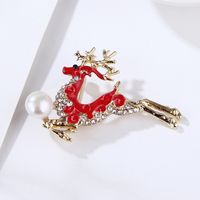 Fashion Flamingo Butterfly Shell Alloy Inlay Artificial Diamond Women's Brooches sku image 25