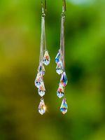 Fashion Water Droplets Artificial Crystal Plating Women's Drop Earrings 1 Pair sku image 1