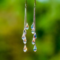Fashion Water Droplets Artificial Crystal Plating Women's Drop Earrings 1 Pair main image 1