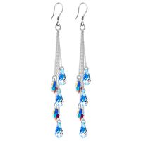 Fashion Water Droplets Artificial Crystal Plating Women's Drop Earrings 1 Pair main image 2