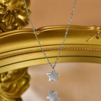 Fashion Rabbit Star Tree Titanium Steel Inlay Artificial Pearls Rhinestones Necklace 1 Piece sku image 1