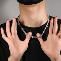 Hip Hop Geometrisch Kupfer Eingelegter Zirkon Männer Halskette 1 Stück main image 1