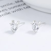 Cute Deer Sterling Silver Ear Studs 1 Pair sku image 5