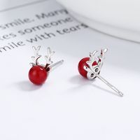 Cute Deer Sterling Silver Ear Studs 1 Pair sku image 2