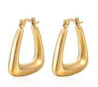 1 Paar Mode Einfarbig Überzug Titan Stahl Ohrringe sku image 24