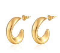 1 Paar Mode Einfarbig Überzug Titan Stahl Ohrringe sku image 29