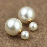 Simple Style Geometric Imitation Pearl Women's Earrings 1 Pair main image 6