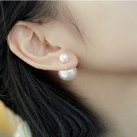 Simple Style Geometric Imitation Pearl Women's Earrings 1 Pair main image 2