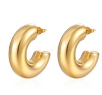 1 Paar Mode Einfarbig Überzug Titan Stahl Ohrringe sku image 50