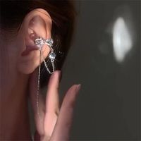 Fashion Heart Shape Alloy Plating Rhinestones Women's Earrings 1 Pair sku image 3