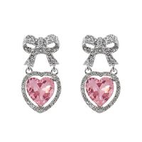 Fashion Heart Shape Alloy Plating Rhinestones Women's Earrings 1 Pair sku image 22