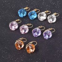 Fashion Square Alloy Inlay Rhinestones Women's Earrings 1 Pair main image 2