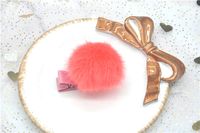Fashion Solid Color Cloth Pom Poms Hair Clip 1 Piece sku image 1