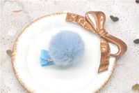 Fashion Solid Color Cloth Pom Poms Hair Clip 1 Piece sku image 7