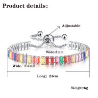Fashion Geometric Copper Zircon Bracelets In Bulk main image 3