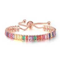 Fashion Geometric Copper Zircon Bracelets In Bulk main image 2