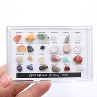 Natural Crystal Agate Stone Gem 24 Kinds Of Ore Specimen Polished Stone Geology Teaching Materials main image 2