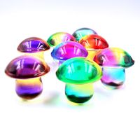 Cute Creative 2-inch Crystal Carved Plating Mushroom Plaything Home Decoration  Crafts main image 3