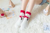 Women's Cute Santa Claus Christmas Socks Polyester Patchwork Crew Socks 1 Set sku image 24