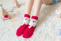 Women's Cute Santa Claus Christmas Socks Polyester Patchwork Crew Socks 1 Set sku image 23