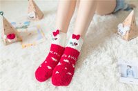 Women's Cute Santa Claus Christmas Socks Polyester Patchwork Crew Socks 1 Set sku image 31