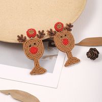 Cute Elk Seed Bead Christmas Women's Earrings 1 Pair main image 5