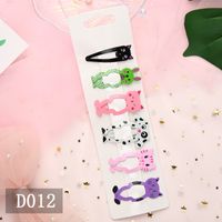 Cartoon Style Animal Christmas Tree Fruit Metal Stoving Varnish Hair Clip 1 Set sku image 10