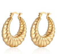 1 Pair Fashion Solid Color Plating Stainless Steel Gold Plated Earrings sku image 22