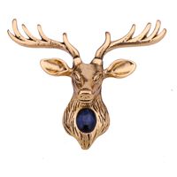 Fashion Elk Alloy Plating Inlay Artificial Gemstones Unisex Brooches main image 3
