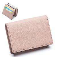 Unisex Solid Color Leather Flip Cover Card Holders sku image 3