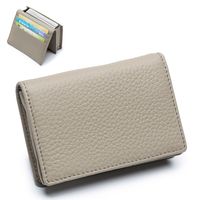 Unisex Solid Color Leather Flip Cover Card Holders sku image 4