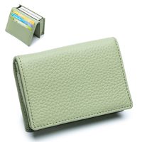 Unisex Solid Color Leather Flip Cover Card Holders sku image 2