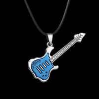 Simple Style Musical Instrument Stainless Steel Inlay Zircon Pendant Necklace 1 Piece sku image 2