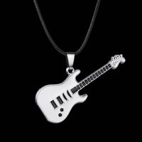 Simple Style Musical Instrument Stainless Steel Inlay Zircon Pendant Necklace 1 Piece sku image 3