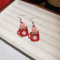 1 Paire Mignon Maison De Noël Émail Arylique Boucles D'oreilles sku image 10