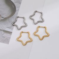 Fashion Geometric Stainless Steel Gold Plated Earrings 1 Pair main image 1