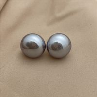 Mode Runde Imitation Perle Stoving Lack Inlay Pearl Damen Ohr Stecker 1 Paar sku image 2