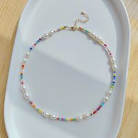 Retro Multicolor Natural Freshwater Pearl Beaded Necklace 1 Piece main image 3
