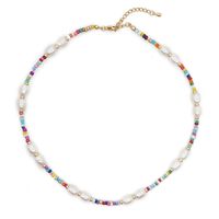Retro Multicolor Natural Freshwater Pearl Beaded Necklace 1 Piece main image 2