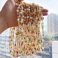 Fashion Geometric Natural Freshwater Pearl Beaded Pendant Necklace 1 Piece main image 1