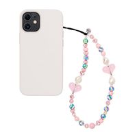 Stringting Pu Caiying Same Style Ins Style Special-shaped Imitation Pearl Love Handmade Beaded Anti-lost Mobile Phone Charm Women main image 4