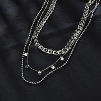 Stainless Steel Fashion Layered Heart Shape Necklace main image 3